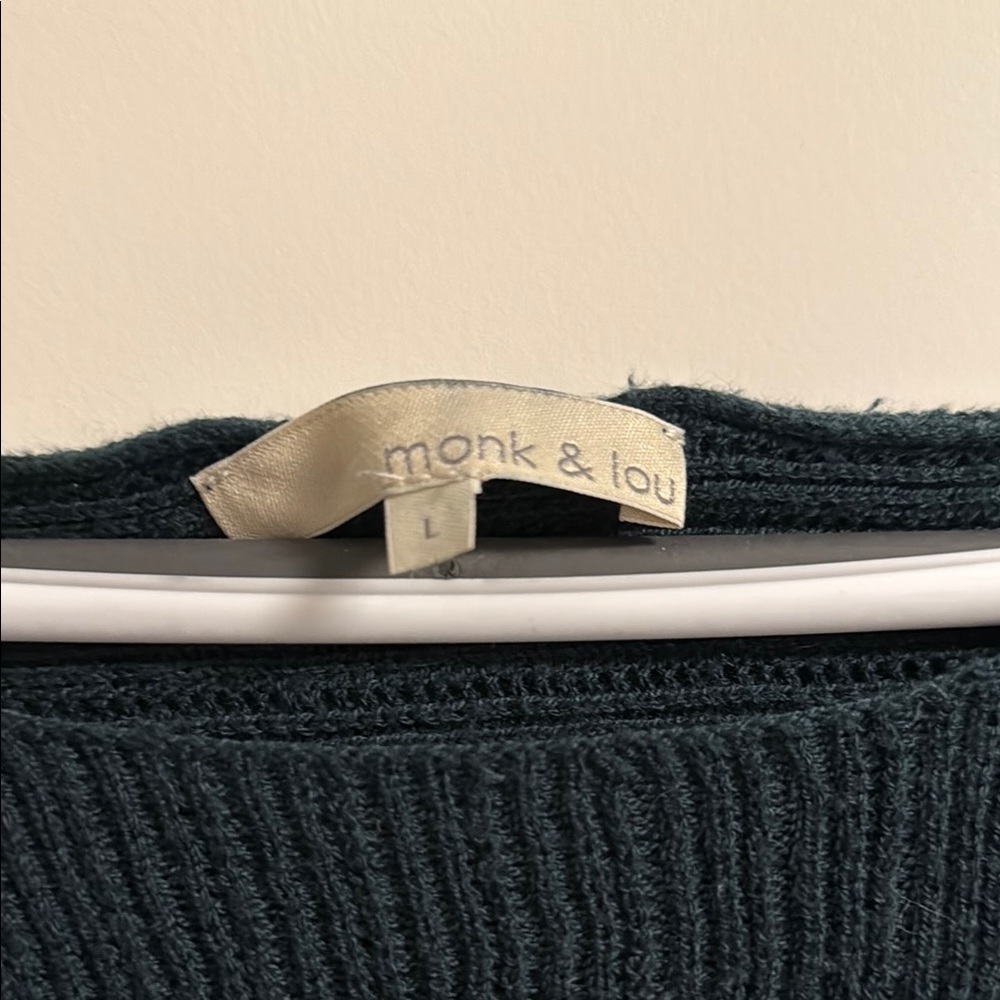 Dark Green Ribbed Sweater - Picture 2 of 8